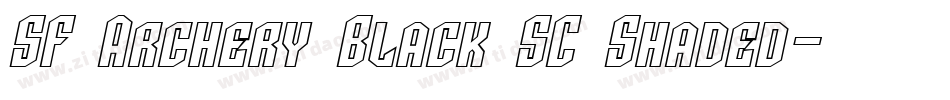 SF Archery Black SC Shaded字体转换
